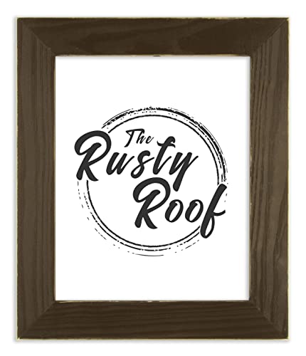 The Rusty Roof-9X12- Distressed Everly Espresso - Solid Wood- Handmade Wooden Frame #TOP1