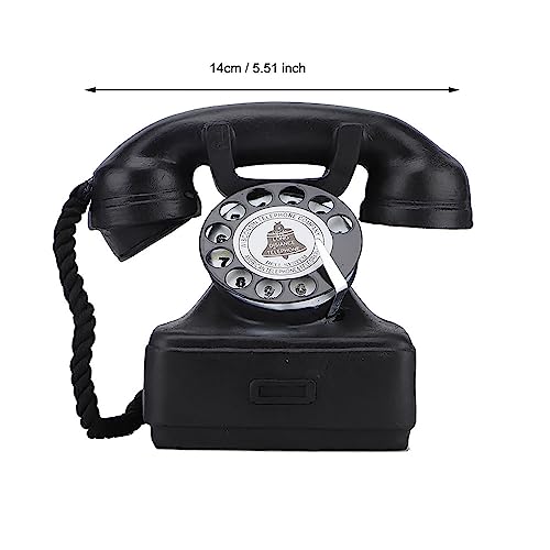 Teléfono Retro con Cable estilo vintage para escritorio miniatura 2