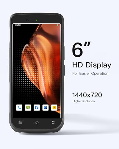Inateck Android 12 PDA Barcode Scanner, 6" Touch Screen, Zebra SE4710 1D/2D/QR Barcode Scanner with Handle, Bluetooth, IP66 6500mAh, Wi-Fi 6 and 4G, for Commerce, Warehouse, Logistics - Image 3