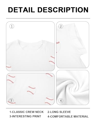 Baseball Shirts Women Baseball Mom Tshirt Funny Ballgame Graphic Tee Game Day Fan Gift Casual Short Sleeve Crop Tops New White