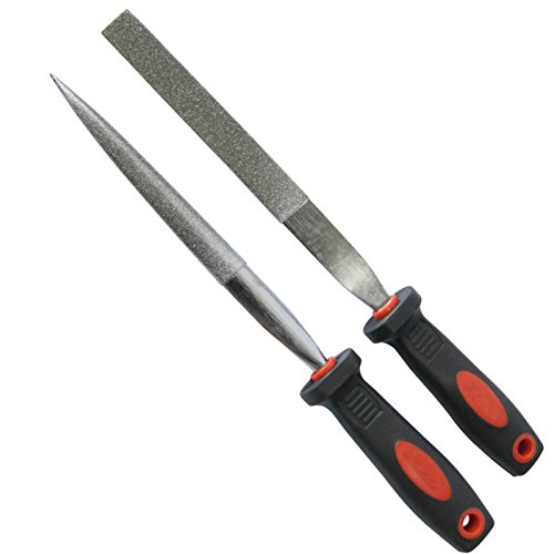 Juego de 2 piezas de limas de diamante, redondas, de cristal, de metal, 120 mm