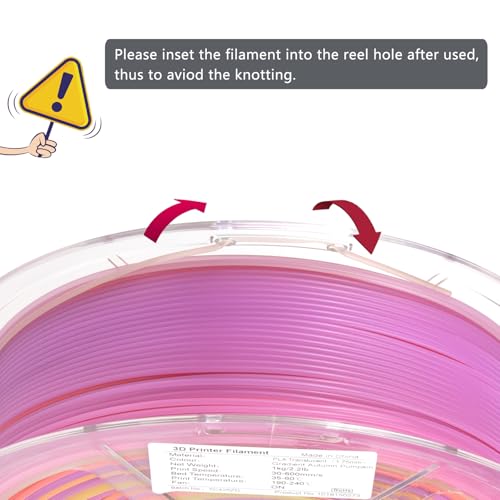 Image of iSANMATE Rapid Translucent PLA Filament 1.75mm, Multicolor Rainbow PLA, Dimensional Accuracy ±0.02mm, 1kg Spool-Autumn Pumpkin