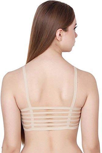 Image of Girls Cotton Lightly Padded, With Removable Pads Non-Wired Bralette Bra