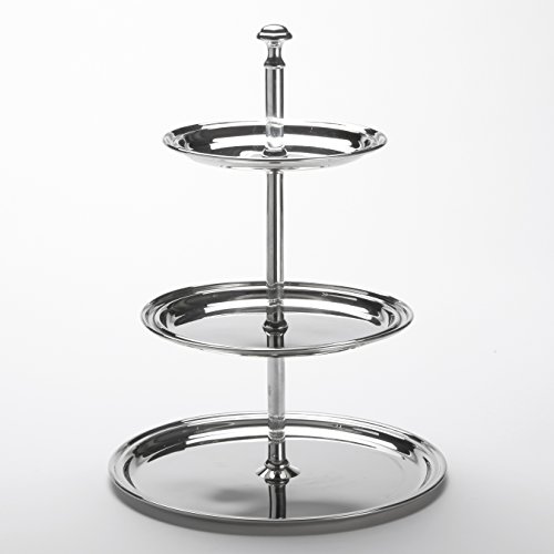 American Metalcraft STS3 Tiered Stand, Stainless Steel, Three-Tier, 8-1/2" Diameter,