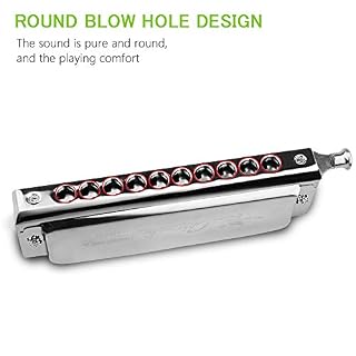 OTraki Harmonica en Do 10 Trous 40 Tonnes Clés de C Blues Harpe Harmonica Professionnel Musique à Bouche avec Étui et… - Les Beatles, Paul McCartney, John Lennon, RIngo Starr, George Harrison OTraki Harmonica en Do 10 Trous 40 Tonnes Clés de C Blues Harpe Harmonica Professionnel Musique à Bouche avec Étui et… – Image 4