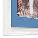 ArtToFrames 21x27 inch Off White Wash on Ash Picture Frame with 2 Inch Single Liberty Blue Mat, SingleMat-0151-59504-475-21x27-817