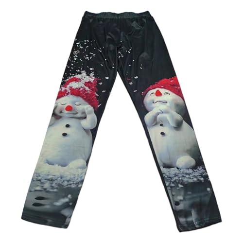 Leggings navideños elásticos mujer pantalón largo casual hogar slim