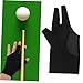 BESPORTBLE Professional Billiard Gloves Wear-Resistant Three-Finger Design for Men and Women for Snooker and Pool Games Comfortable Stretchable Material Black