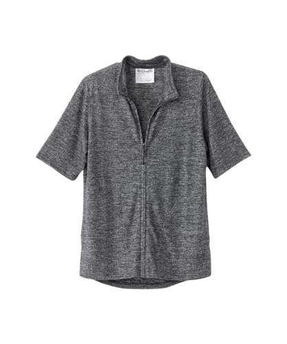 Women’s Soft Short Sleeve Tracksuit Top - Black Heather SMA