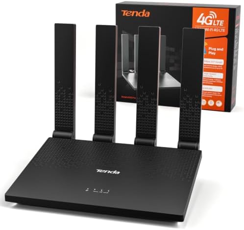 Tenda Router 4G con Tarjeta SIM Módem LTE Cat4 Wi-Fi N300 4G03 Pr...