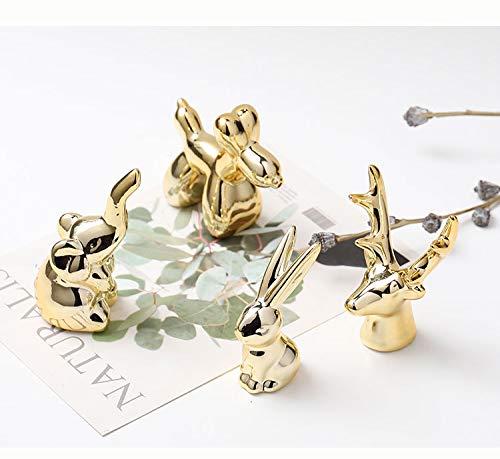 Estatua Decorativa Animal Dorado Pequeño miniatura 3