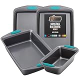 Gorilla Grip Nonstick, Heavy Duty, Carbon Steel Bakeware Sets, 4 Piece Kitchen Baking Set, Rust...