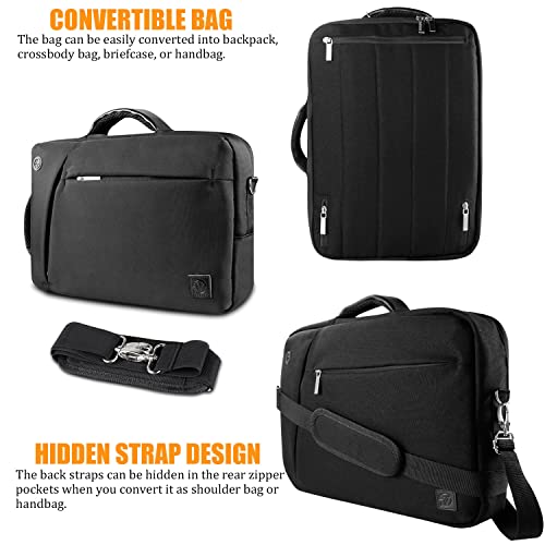 11.6 12 13 Inch Laptop Tablet Backpack Messenger Shoulder Bag Sleeve for iPad Air 13/Pro 13, iPad Pro 12.9, Surface Pro 12/11, Galaxy Tab S10+ S9 FE Plus2