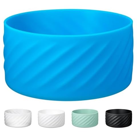 Silicone Boot for Owala 32 OZ Water Bottle, Boots Protector Sleeve Cover Bottom Bumper compatible with FreeSip Owala Water Bottles (Blue, 8.5 CM Boot Fits Owala 32 OZ Bottle) Cover