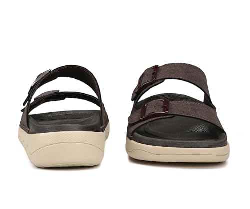 Image of LOUIS STITCH Men's Lightweight Open Toe Double Strap Sandals | Casual Lightweight Open Footwear Sliders | Slip-On Sandals | Stylish & Comfortable Sandals | LSOF-23
