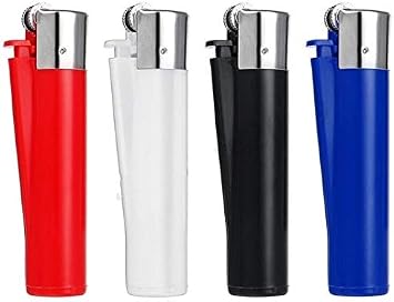 Lighter Design Pill Box Stash Can Storage Container - Strikes Like A Real Lighter!, Assorted Colors, 4ct, PBLIGHT
