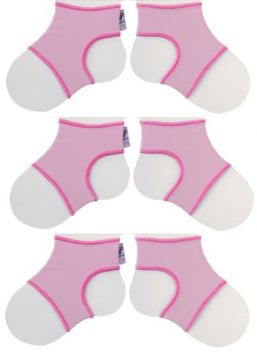 Sock Ons Clever Little Things That Keep Baby 3 Pack Classic (SM 0-6 Months, Baby Pink)