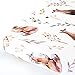 GRSSDER Stretchy Ultra Soft Jersey Knit Fitted Pack n Play Sheets Set 2 Pack, Universal Fit Portable/Mini Crib, Playards Mattress Pads Safe and Snug, Pretty Fox for Baby Girls