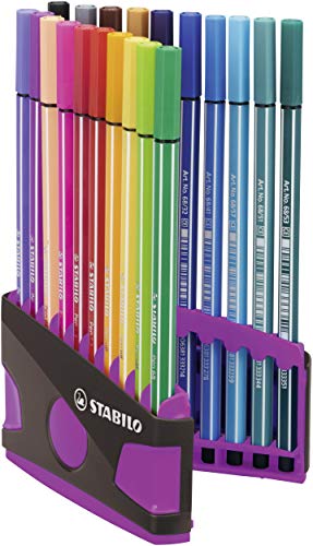 STABILO - Premium-Filzstift - Pen 68 ColorParade - 20er Tischset in anthrazit/pink