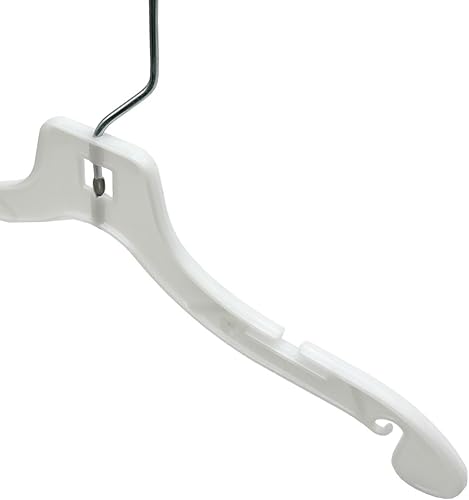 Miniatura 8 de NAHANCO Perchas de plástico para camisas para niños, peso superpesado, 12 pulgadas, color blanco Blanco,Negro,2-Negro,Claro,Clear W/Long