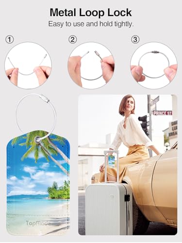 Image of TopMade Luggage Tags, Works with Apple Find My, Smart Suitcase Tag Tracker