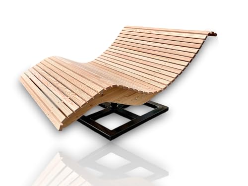 Holztec-Leitner Himmelsliege Doppelliege mit Drehgestell aus Lärchenholz...