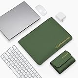 Personalized Engraved Minimalist Lightweight PU Leather Laptop Sleeve for MacBook Mac 11 12 13 14 15 16 Inch,Custom Colorful Text Engraving,Inner Soft Fluff,Leather Padded Portable Notebook Bag Case