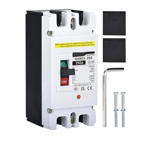 MCCB 250A disjoncteur à boîtier moulé CC de haute précision pour stockage solaire