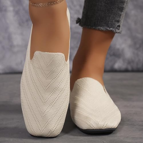 Women's Retro Flat Shoes Flying Weave Round Head Shallow Mouth One Foot Stirrup Single Shoes Work Single Shoes2