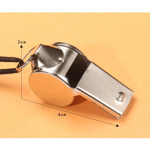 8 silbatos metálicos con cordón para entrenadores miniatura 2