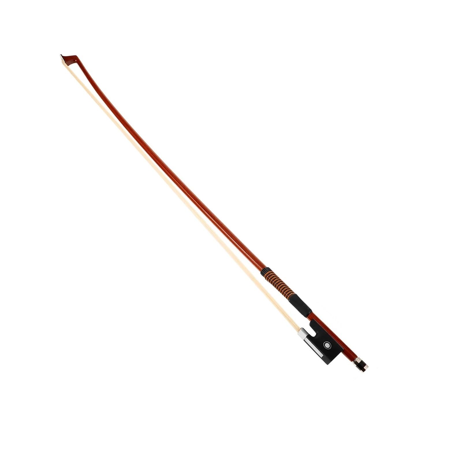 Violinbogen, gerader Holzkörper, Haar, lauter, klarer Ton, Ersatzinstrumententeil, Violinbogen-Ersatz(Black)