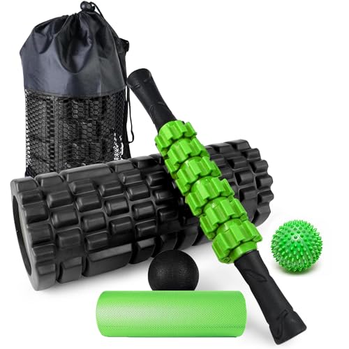 Gelnest Foam Roller – 3 in 1 Foam Roller Set – Deep Tissue Massage Fitness Foam Rollers, Muscle Foam Roller Set,Foam Roller for Legs, Back & Arms (3 in 1 Roller)