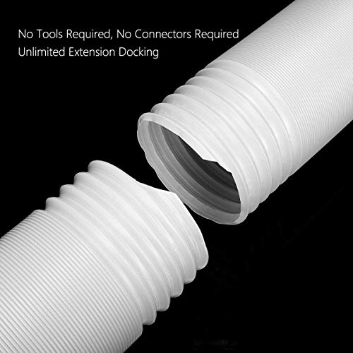 Gulrear Joyooo 59 Inch Long 5 Inch Diameter Intake/Exhaust Hose Pvc Flexible Ducting For Portable Air Conditioner Replacement Hose/Extend Vent Hose/Counterclockwise Installation Direction thumb #5