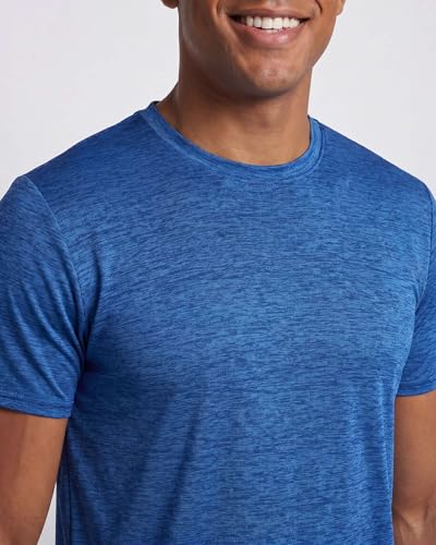 Image of Real Essentials 5 Pack: Men's Dry-Fit Moisture Wicking Active Athletic Performance Crew T-Shirt