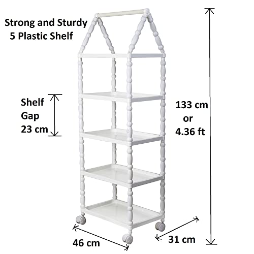 Image of Little One's | 5 Plastic Shelves Baby Wardrobe /Toy Organizer | Aquatic Blue | TB5 /FB