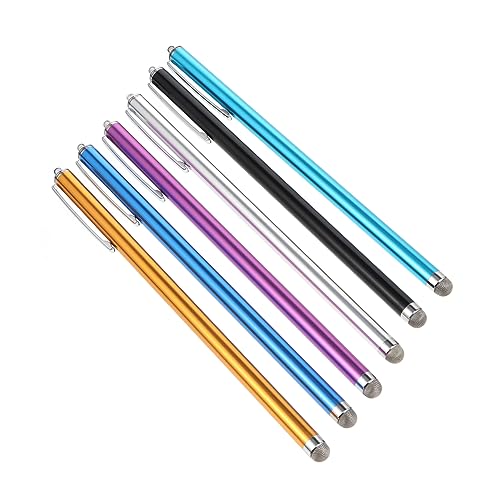 UKCOCO 6 Piezas Lápiz Táctil Capacitivo con Punta de Bolígrafos para Pantallas Táctiles de Teléfono y Tablet Sensible y Portátil para Dibujo y Escritura