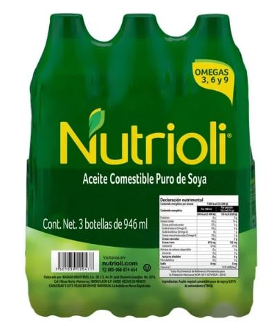 Aceite de Soya Nutriol 3 pzas de 946 ml