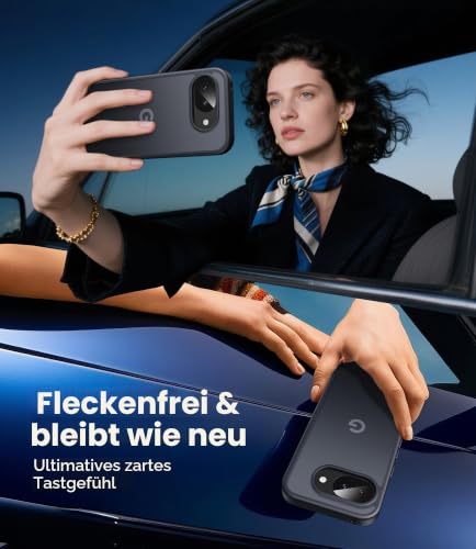 FLLAO Matt Handyhülle für Google Pixel 10a, Schwarz – Ansicht 6