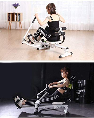 Image of Rowing Machine Hydraulic Rower Trainer with Adjustable Resistance Advanced Driving Belt System Cardio Workout