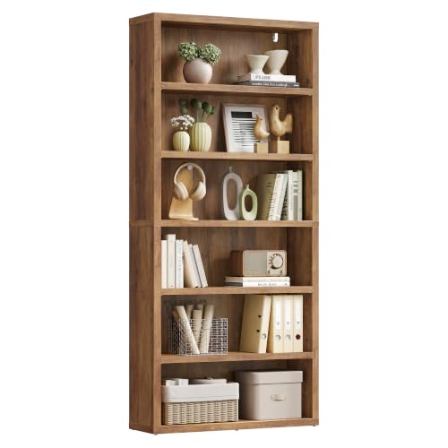 VASAGLE 6-Tier Bookshelf, Minimalist Bookcase with...