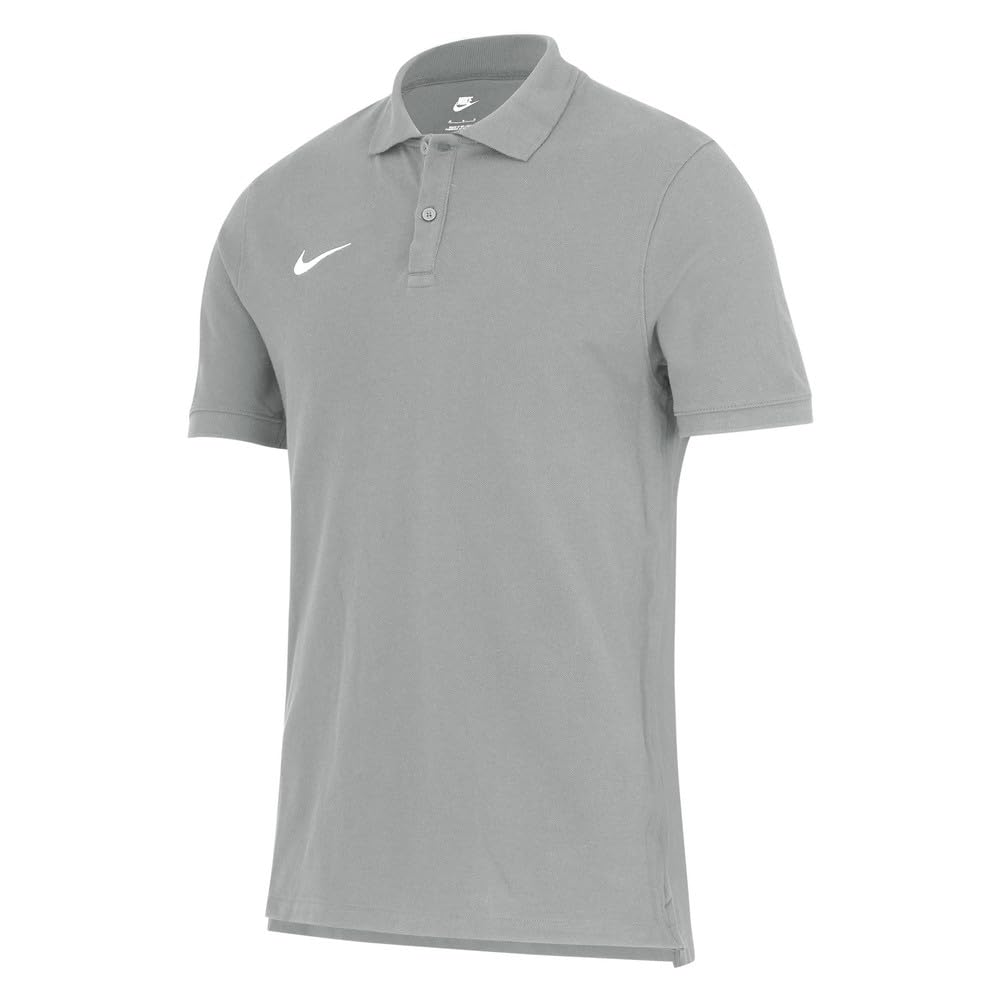 NIKE Mens Team Cotton Polo - Dark Heather Grey Camiseta Bebé-Niñas