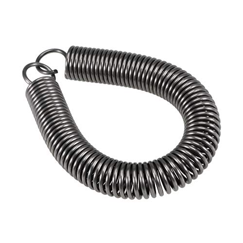 sourcing map Spannfeder Zugfedern, 16 mm Außendurchmesser, 2 mm Drahtstärke, 244 mm Verlängerte Länge, 200 mm Freie Länge, Federstahl, 15 kg Tragfähigkeit, Grau