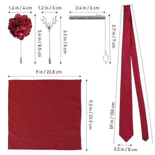 Set de corbata ajustable para hombre con accesorios formales miniatura 2