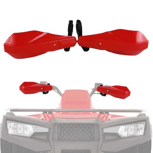 Protège-Mains pour ATV 22 mm et 28 mm Petit Panneau Universel pour Raptor Grizzly 350 660 700 Warrior YFM 350 TRX 250-400EX LTZ400 Quad Rouge