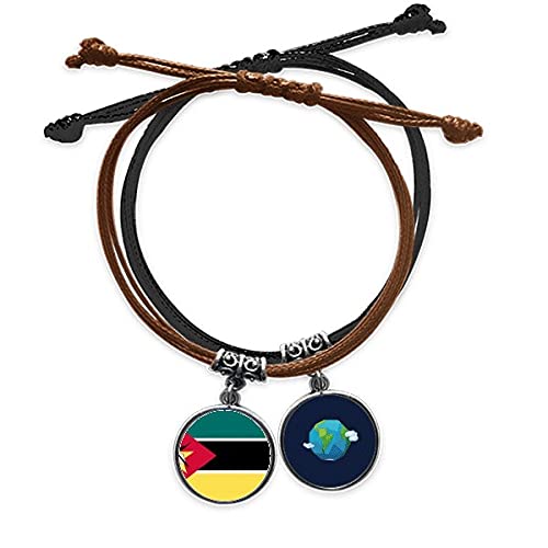 Pulsera de Mozambique de cuero y cuerda de mano, el regalo perfecto de África