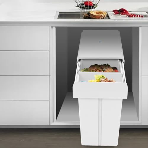 Caneca de basura doble extraíble 30L para gabinete miniatura 4