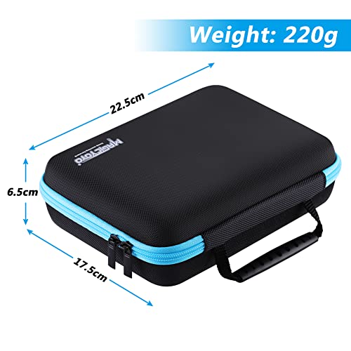 Yoyo Ball Storage Bag Case, Magicyoyo Satchel Storage Case Carry Bag Protect Yoyo Accessories, 6 Yoyo Storage Compartments And Interior Zip Compartment (Black Blue) #TOP2