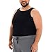 HOdo Big and Tall Mens Tight Undershirts Cotton A Shirts Sleeveless Shirts for Men Black 5XL
