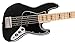 Affinity Series Active Jazz Bass V, Maple Fingerboard, Black Pickguard, Black Metallic