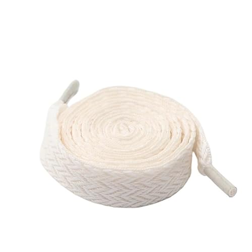 スニーカー用フラット靴ひも ウェーブブレッド靴ひも 幅1.5cm/2cm/3cm トレンド シューレースロープ 靴紐(1.5 Beige,120cm)